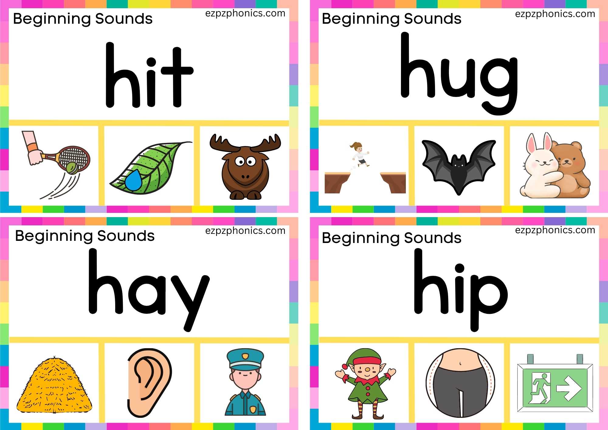 Letter H Read The Word And Clip The Correct Image Clip Card Group 2